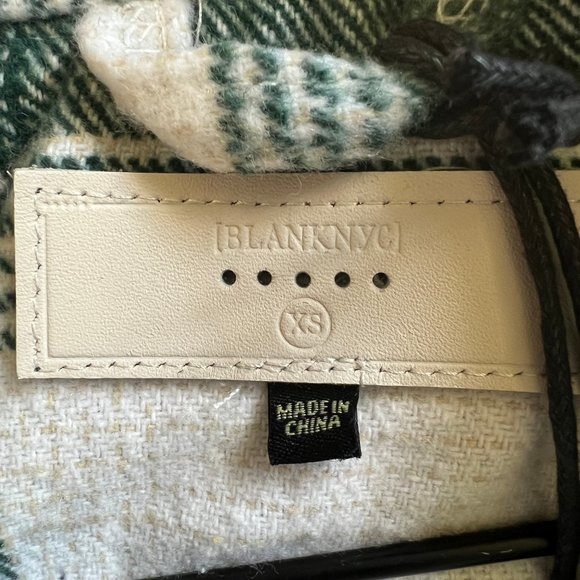 New Anthropologie BlankNYC Long Shacket Belted Plaid Coat Shirt Jacket Oversized - Picture 4 of 10